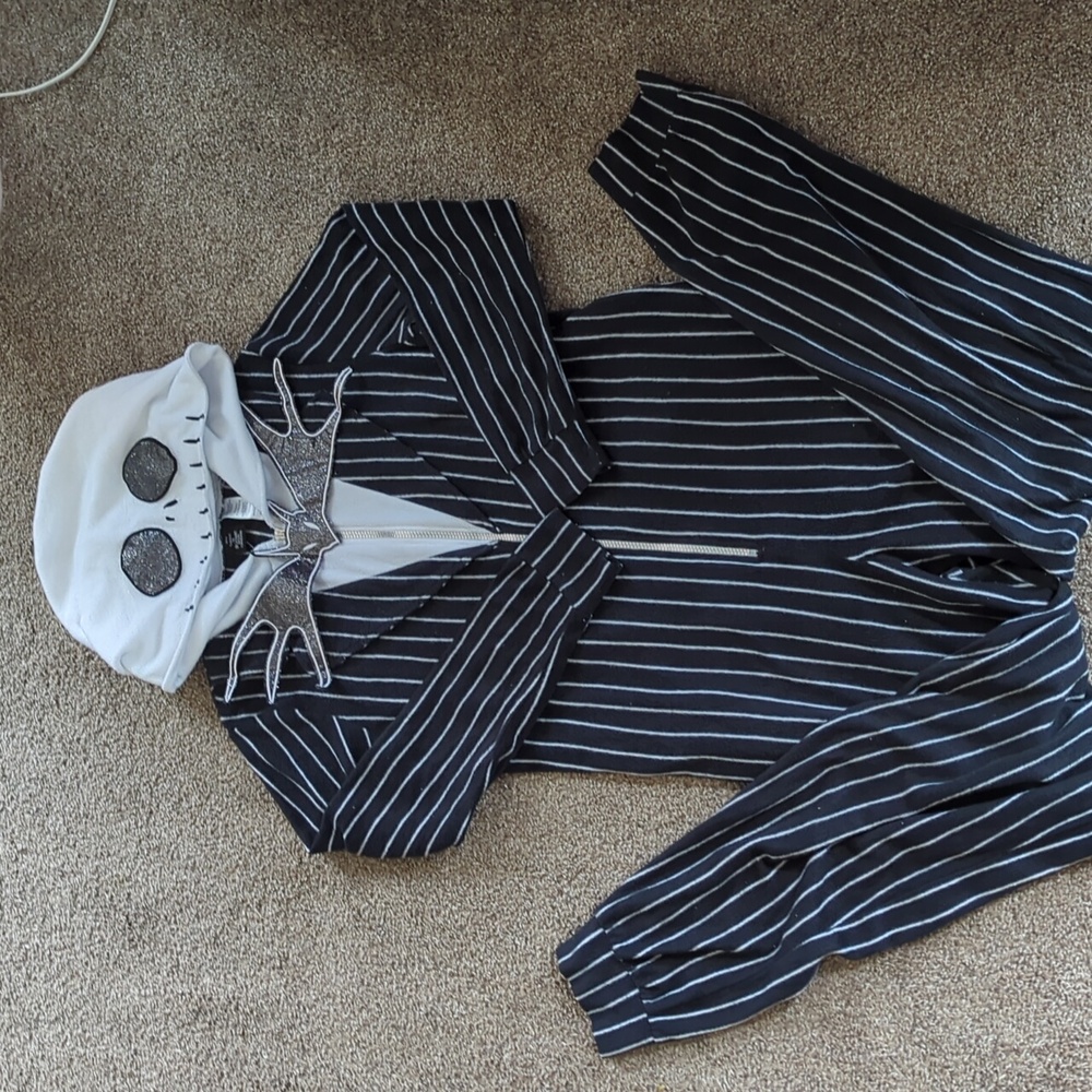 Jack Skellington Fleece Pajama Onesie - Picture 2 of 5